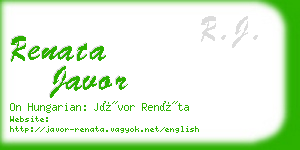 renata javor business card